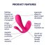 Satisfyer Top Secret Plus - gudrs 3-zaru vibrators (rozā)