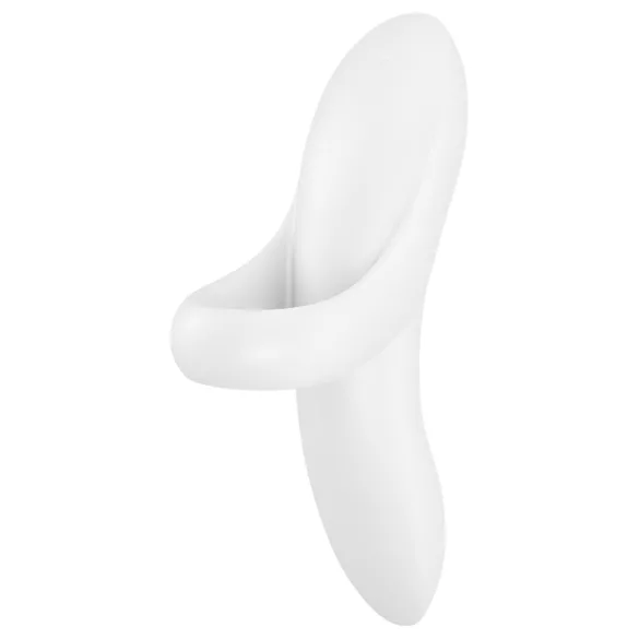 Satisfyer Bold Lover - pirkstu vibrators uzlādējams ūdensizturīgs balts