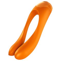   Satisfyer Candy Cane - akumulatora ūdensdrošs divzaru vibrators (oranžs)