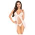 Penthouse Pēc Saulrieta - caurspīdīgs babydolls un stringi (balti) - M/L