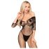 Penthouse High Profil - ziedu raksta, carmen kombinezons (melns) - XL