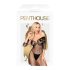 Penthouse High Profil - ziedu raksta, carmen kombinezons (melns) - XL