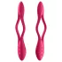 Satisfyer pāris vibrators elastīgs uzlādējams sarkans
