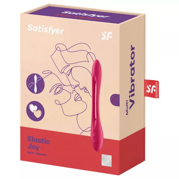 Satisfyer pāris vibrators elastīgs uzlādējams sarkans