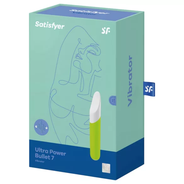 Satisfyer Ultra Power Bullet 7 - ūdensizturīgs klitora vibrators zaļš