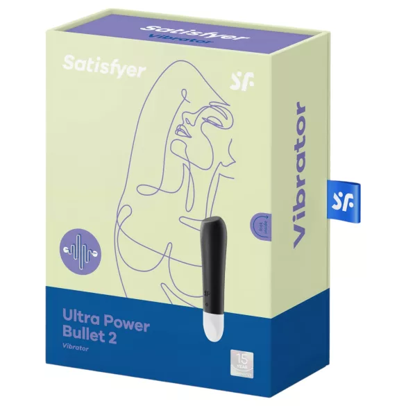 Satisfyer vibrators Ultra Power Bullet 2 ūdensizturīgs melns