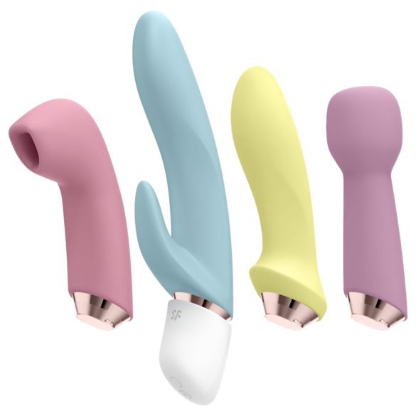 Satisfyer Marvelous Four - vibrators komplekts ar 4 uzgaļiem, uzlādējams