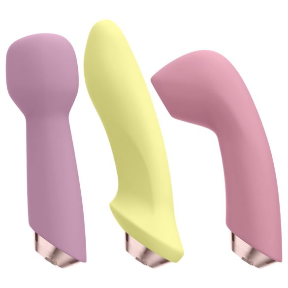 Satisfyer Marvelous Four - vibrators komplekts ar 4 uzgaļiem, uzlādējams