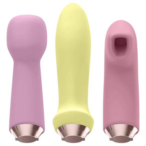 Satisfyer Marvelous Four - vibrators komplekts ar 4 uzgaļiem, uzlādējams