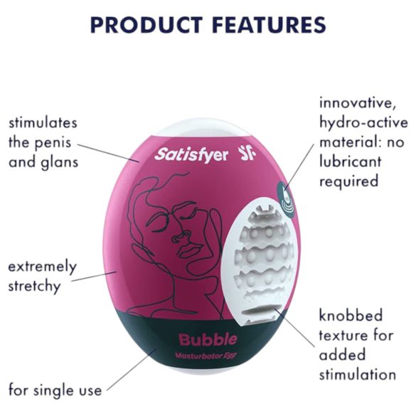 Satisfyer Egg Bubble - masturbators olu forma 1 gab