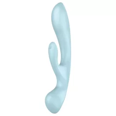   Satisfyer Triple Oh - uzlādējams vibrators ar klitora stimulatoru zils