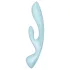 Satisfyer Triple Oh - uzlādējams vibrators ar klitora stimulatoru zils