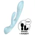 Satisfyer Triple Oh - uzlādējams vibrators ar klitora stimulatoru zils