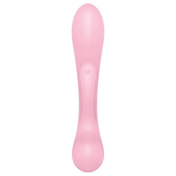 Satisfyer Triple Oh - uzlādējams vibrators ar klitora stimulāciju rozā