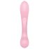 Satisfyer Triple Oh - Uzlādējams, klitora vibrators ar rokturi (rozā)