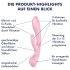 Satisfyer Triple Oh - Uzlādējams, klitora vibrators ar rokturi (rozā)