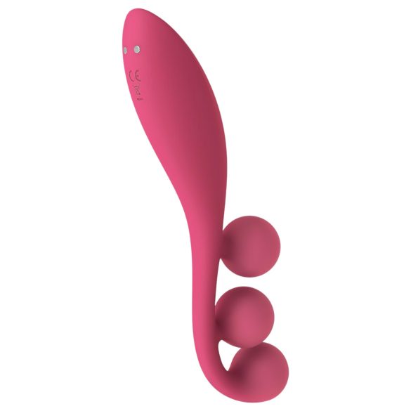 Satisfyer Tri Ball 1 - uzlād., daudzfunkciju vibrators (sarkans)