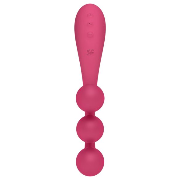 Satisfyer Tri Ball 1 - uzlād., daudzfunkciju vibrators (sarkans)