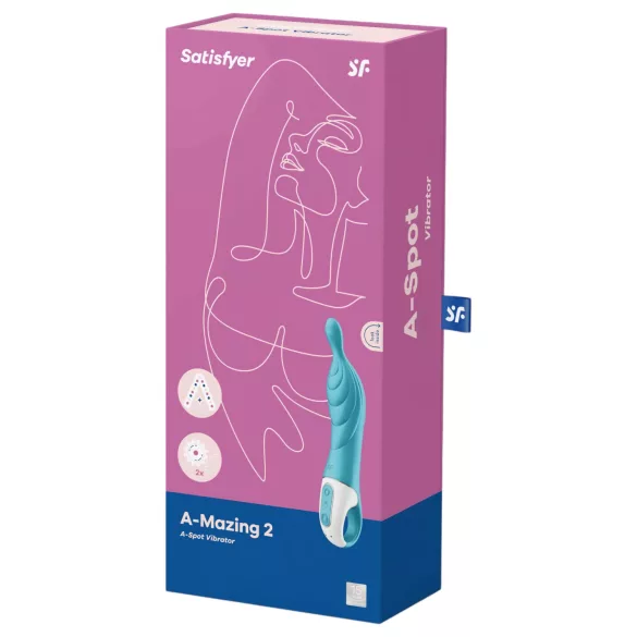 Satisfyer A-Mazing 2 - A-punkta vibrators uzlādējams tirkīza