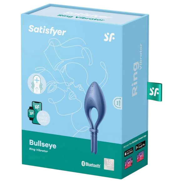 Satisfyer Bullseye - gudrais vibrējošs dzimumlocekļa gredzens (zils)