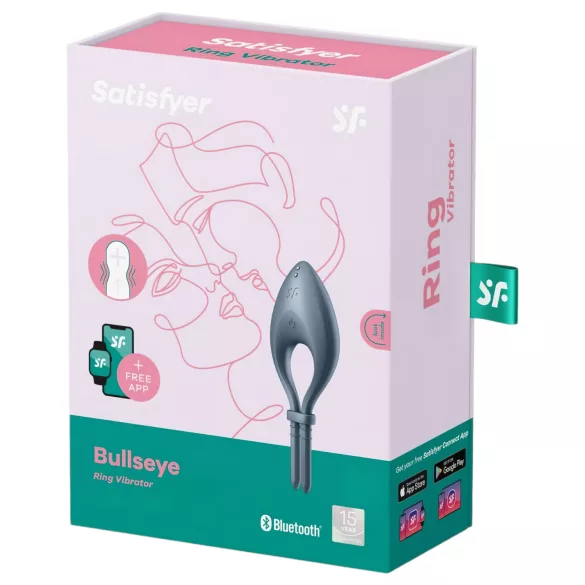 Satisfyer Bullseye - viedais vibrējošais erekcijas gredzens pelēks