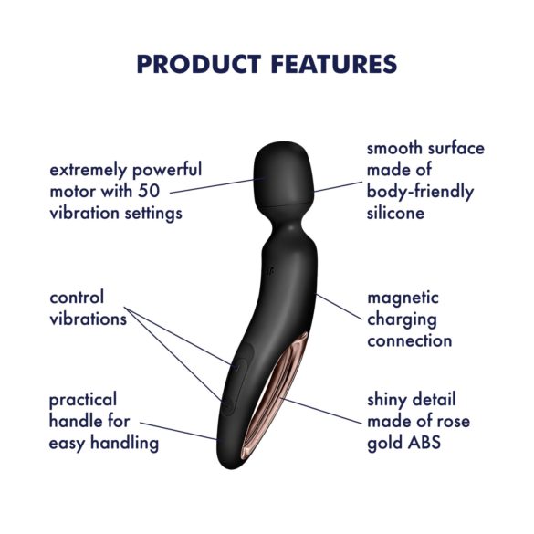Satisfyer Wand-erland - masāžas vibrators melns