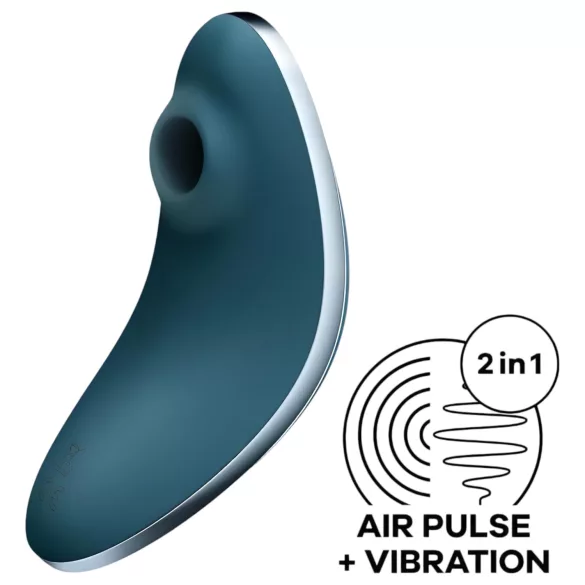 Satisfyer klitora stimulators ar gaisa viļņiem uzlādējams zils