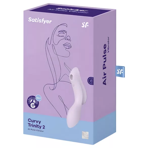 Satisfyer Curvy Trinity 2 - sieviešu vibrators ar gaisa viļņu funkciju lila