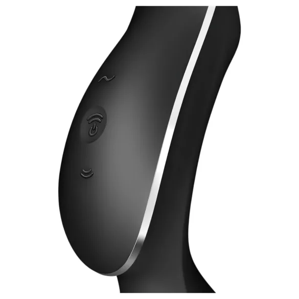 Satisfyer Curvy Trinity 2 - gaisa impulsu un vibrācijas vibrators melns