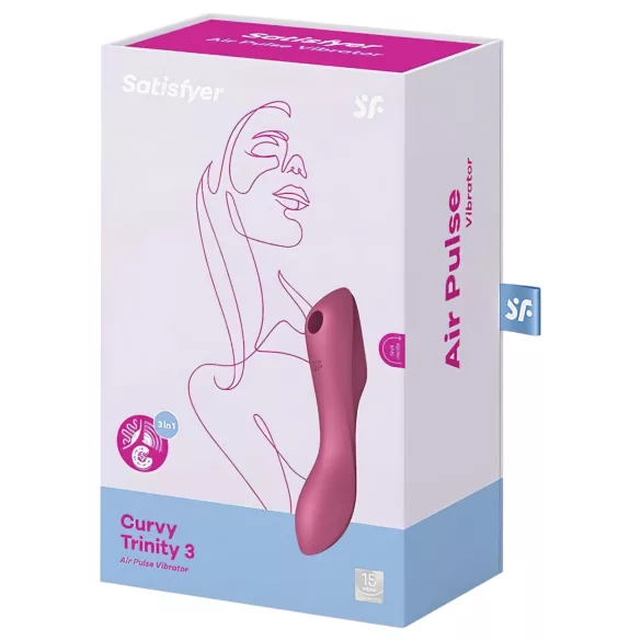 Satisfyer Curvy Trinity 3 - sieviešu 2in1 vibrators ar gaisa viļņu funkciju