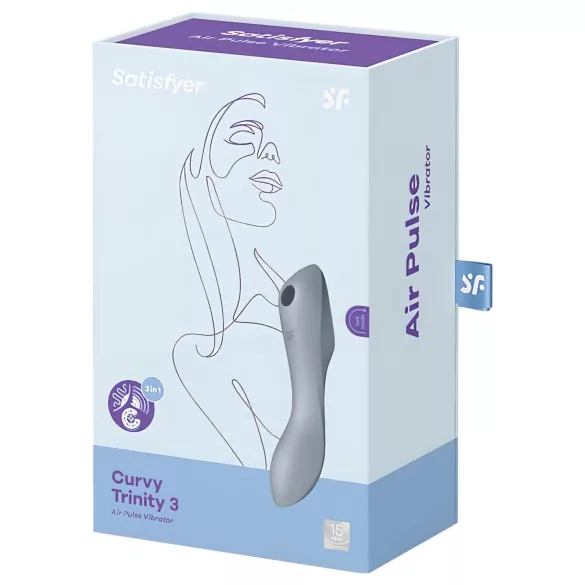 Satisfyer Curvy Trinity 3 - sieviešu 2in1 klitorālais vibrators ar gaisa viļņiem
