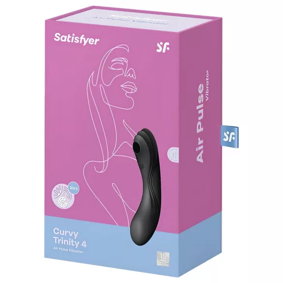 Satisfyer Curvy Trinity 4 - sieviešu rotaļlieta 2in1 vibrators ar gaisa viļņiem