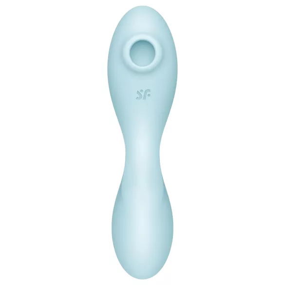 Satisfyer Curvy Trinity 5+ - lietotnes vadāms 2-in-1 vibrators (zils)