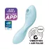 Satisfyer Curvy Trinity 5+ - lietotnes vadāms 2-in-1 vibrators (zils)