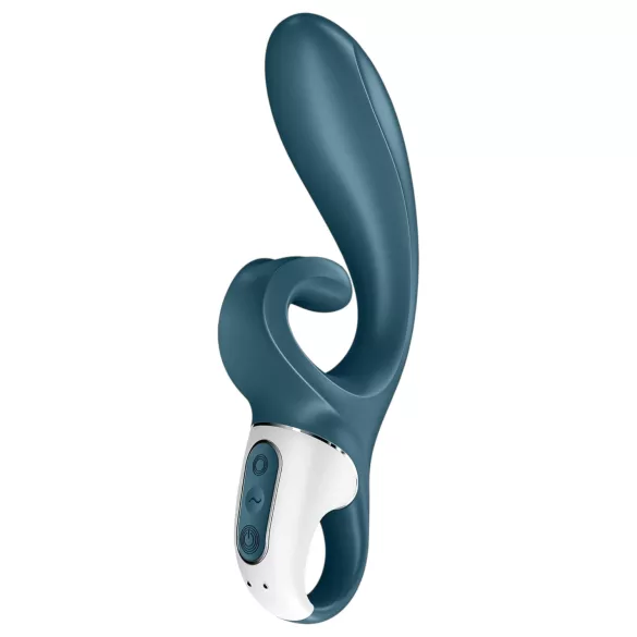 Satisfyer Hug Me - lietotnes vadāms vibrators ar klitora rociņu (zils)