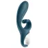 Satisfyer Hug Me - lietotnes vadāms vibrators ar klitora rociņu (zils)