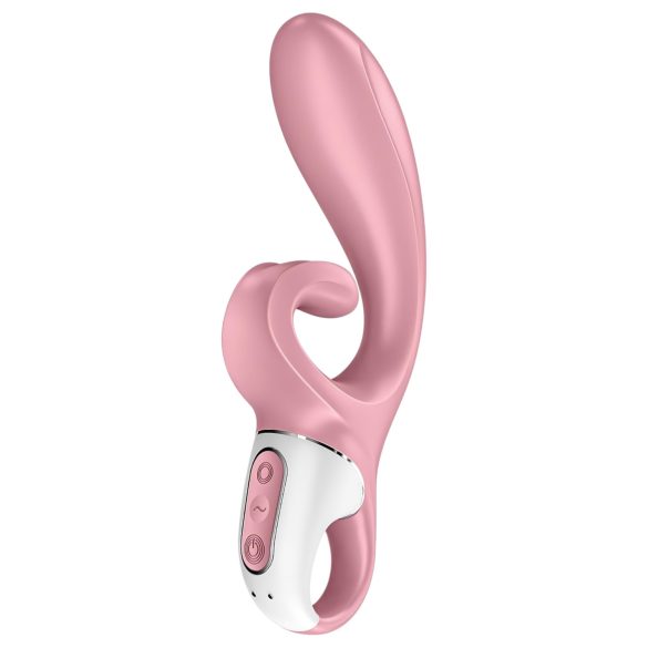 Satisfyer Hug Me - klitora vibrators ar rokturi rozā