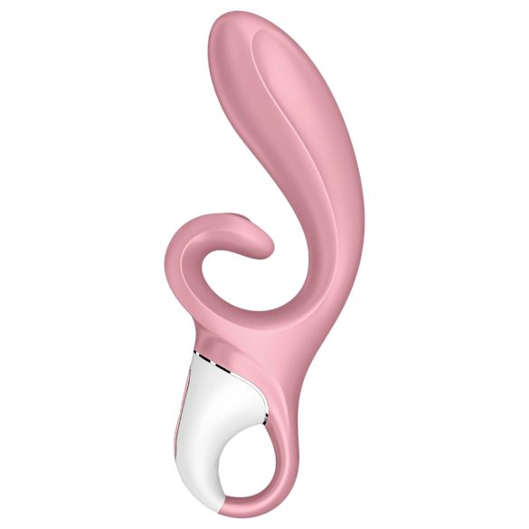 Satisfyer Hug Me - klitora vibrators ar rokturi rozā