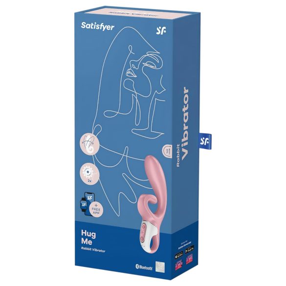 Satisfyer Hug Me - klitora vibrators ar rokturi rozā