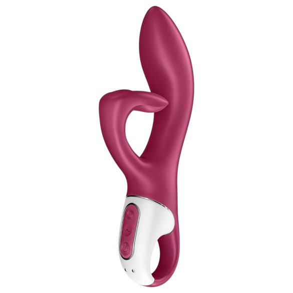 Satisfyer Embrace Me - uzlādējams vibrators ar klitora stimulatoru sarkans