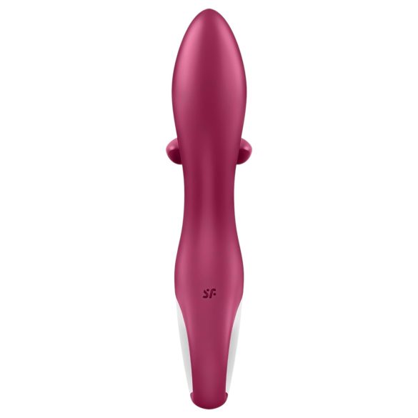 Satisfyer Embrace Me - uzlādējams vibrators ar klitora stimulatoru sarkans