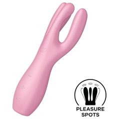 Satisfyer Threesome 3 - klitora vibrators uzlādējams rozā