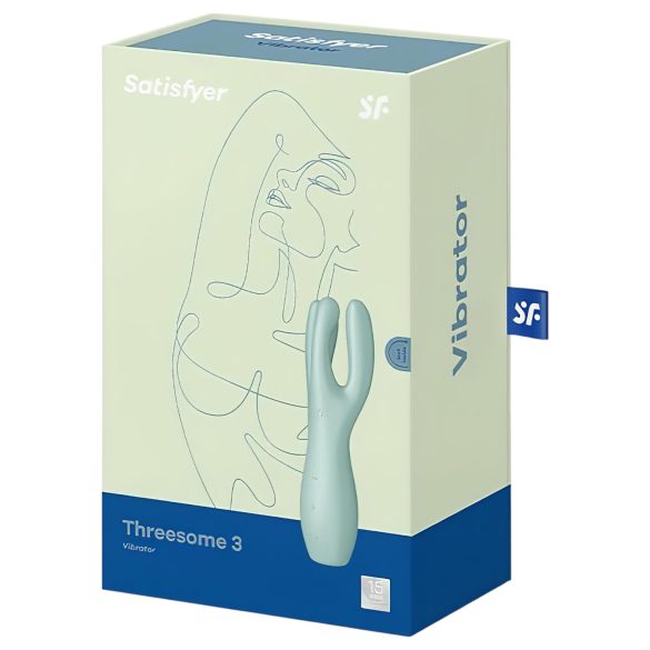 Satisfyer Threesome 3 - akumulatora klitora vibrators (piparmētru)