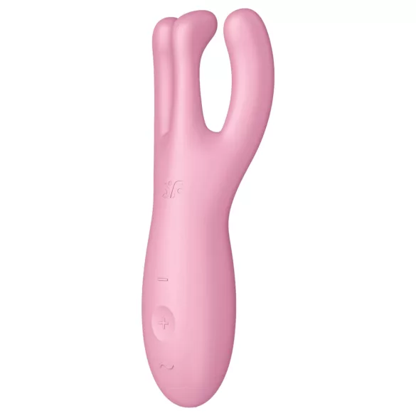 Satisfyer Threesome 4 - lietotnes vadāms klitora vibrators (rozā)