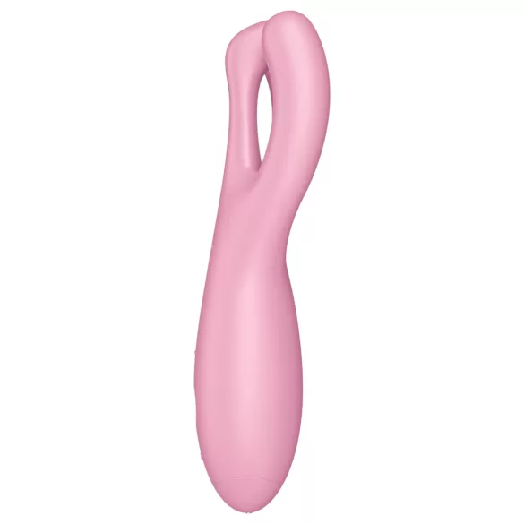 Satisfyer Threesome 4 - lietotnes vadāms klitora vibrators (rozā)