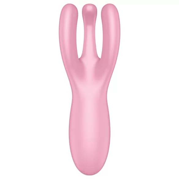 Satisfyer Threesome 4 - lietotnes vadāms klitora vibrators (rozā)