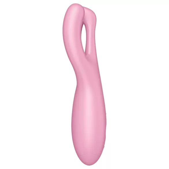 Satisfyer Threesome 4 - lietotnes vadāms klitora vibrators (rozā)