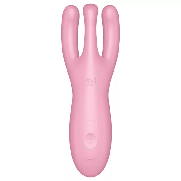 Satisfyer Threesome 4 - lietotnes vadāms klitora vibrators (rozā)