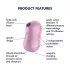 Satisfyer klitora stimulatora vibrators ar gaisa viļņiem uzlādējams violets