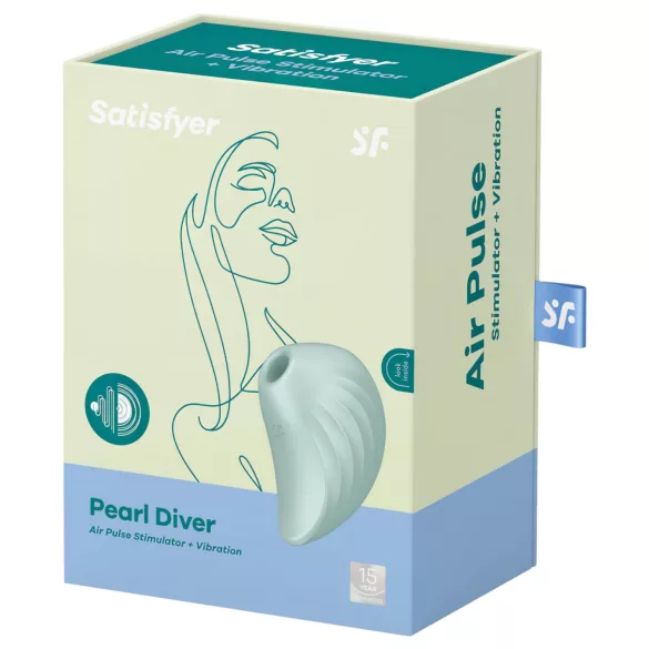 Satisfyer Pearl Diver - klitora stimulators ar gaisa viļņiem, mentola krāsā